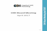 2017 CHH Board Meeting April April 2017 Meeting · 2017-04-06 · April 2017 CHH Board Meeting April ... We will present a slate of returning Board members whose current terms are