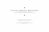 FINE PRESS BOOKS · Michael Sutherland (Occidental College) • David M. Szewczyk & Cynthia Davis Buffington (Philadelphia Rare Books & Manuscripts Co.) • Greg Talbot (Lawbook Exchange)