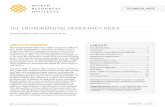 THE ENVIRONMENTAL DEMOCRACY INDEX · opment of the Environmental Democracy Index, indicator development, scoring, and how the results may be used by governments, civil society, lending