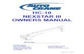 HC-10 NEXSTAR III OWNERS MANUAL - Auto Crane · HC-10 NEXSTAR III . OWNERS MANUAL . Serial No. _____ Mailing Address: P.O. Box 580697 . Tulsa ... GENERAL REPAIRS AND MAINTENANCE ...
