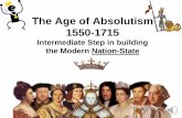 Age of Absolutism...Absolutism-Terms to Know • Divine Right-The belief that God chose a ruler to rule. • Monarch-A ruler who is part of a ruling family that passes down power to