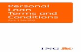 Personal Loan Terms and Conditions - ING...1 This booklet contains the Terms and Conditions of the ING Personal Loan. The contract for your ING Personal Loan is made up of these Terms