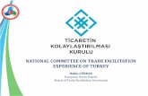 NATIONAL COMMITTEE ON TRADE FACILITATION EXPERIENCE …€¦ · Trade Facilitation Strategy of Turkey Trade Facilitation Strategy is the roadmap for the work of Board of Trade Facilitation.