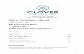 Clover Corporation Limited...Clover Corporation Limited Half Year ended 31 January 2015 DIRECTORS’ REPORT continued As reported previously, an initiative under Clover’s Medical