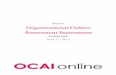 Report Organizational Culture Assessment Instrument · The Organizational Culture Assessment Instrument (OCAI) Introduction Welcome to this report with your Culture Profiles! Please