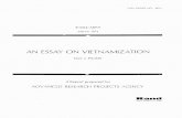 AN ESSAY ON VIETNAMIZATION · an essay on vietnamization guy j. pauker a report prepared for advanced research projects agency rand santa monica, ca. 90406 this document has been