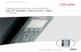 Operating Instructions VLT HVAC Drive FC 102 1.1-90 kW Purpose of the Manual These operating instructions provide information for safe installation and commissioning of the frequency
