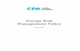 Energy Risk Management Policy - Clean Power Alliance€¦ · energy market which exposes CPA, and ultimately the customers that it serves, to various risks. The intent of the Energy