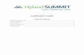 Justification Toolkit - Hyland Software...The Hyland Summit | EMEA draws the best minds in content services from Europe, the Middle East and Africa. Join end-users, prospective users,