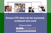 Ensure CTE data can be accessed, analyzed and useds3.amazonaws.com/PCRN/docs/DQI/Session_2_DQI_comb_Shah...DQC 10 State Actions to Ensure Effective Data Use Link data systems across