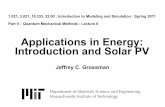 Applications in Energy: Introduction and Solar PVdspace.mit.edu/.../lecture-notes-and-readings/MIT3_021JS11_P2_L8.… · Part II – Quantum Mechanical Methods : Lecture 8 Applications