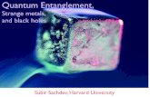 Quantum Entanglement, - Subir Sachdevsachdev.physics.harvard.edu/talks/simons17.pdf · Subir Sachdev, Harvard University. Illustration by Artist Name January 2013, ... H inﬂuences