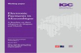 Electronic Payments in Mozambique · Electronic Payments in Mozambique: A Baseline on their adoption in Maputo and Matola Produced by Banco de Moçambique and NOVAFRICA March 2015