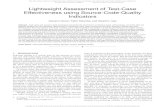 Lightweight Assessment of Test-Case Effectiveness using ... · 1 Lightweight Assessment of Test-Case Effectiveness using Source-Code-Quality Indicators Giovanni Grano, Fabio Palomba,