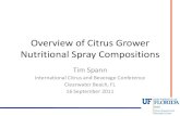 Overview of Citrus Grower Nutritional Spray Compositions · SAR-inducers •Systemic Acquired Resistance –a whole-plant response that occurs after a localized exposure to a pathogen