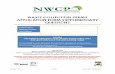 WASTE COLLECTION PERMIT APPLICATION FORM SUPPLEMENTARY ... · The Waste Management (Food Waste) Regulations, 2009 as amended, obliges producers of commercial/industrial/municipal