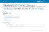 Release Notes, OS Version 9.11(0.0P8) Dell Networking S3100 Series · 2017-04-17 · Dell Networking S3100 Series Release Notes, OS Version 9.11(0.0P8) This document contains information