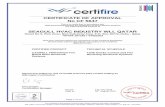 SEAGULL HVAC INDUSTRY WLL QATAR...CERTIFICATE No CF 5647 SEAGULL HVAC INDUSTRY WLL QATAR CASWELL FIRESAFE® Steel Ductwork Systems Page 2 of 14 Signed AH/039 13th July 2018 29th August