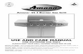 USE AND CARE MANUAL - Sure HeatUSE AND CARE MANUAL FOR OUTDOOR USE ONLY ALWAYS KEEP YOUR GRILL COVERED WHEN NOT IN USE BEFORE YOU BEGIN– We’ve included easy-to-follow, step-by-step