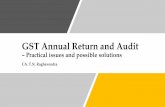 GST Annual Return and Auditbangaloreicai.org/assets/uploads/newsletters/...Bengaluru Branch of SIRC of ICAI 26/02/2020 No availment or reversal of ITC through Annual Return. Reversal