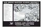 ELK GROVE UNIFIED SCHOOL DISTRICT · 2017-12-22 · -1-Parent and Student Handbook 2017-2018 ELK GROVE UNIFIED SCHOOL DISTRICT Excellence by Design Artwork by Elissa Apaza, Edward
