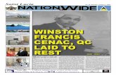 WINSTON FRANCIS CENAC, QC LAID TO REST · eller Magazine, the UK’s best selling consumer travel magazine. St. Lucia’s natural beauty, stunning landscapes and friendly people help