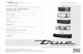 TRUE service equipment inc - Parts Town...4 TRUE UNDERBAR REFRIGERATION 230 Volts Distance In Feet To Center of Load Amps 20 3040 5060 7080 90100 120 140 160 5 14 141414 14 1414 1414
