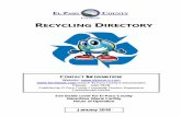 RECYCLING DIRECTORY...Pickle, jam & Pie tins. Magazines, catalogs and phone books. separated. For . COMMINGLED RECYCLABLES Clean, well-rinsed, no food residue . Category examples are