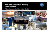 NAC HEO Committee Meeting: Open Session...2012/11/15  · • Results from ISS experiments on magnetorheological fluids, published with authors including Barratt, De Winne, Finke,