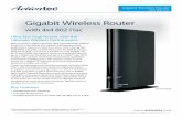 Gigabit Wireless Router - Actiontec.com · Wi-Fi, the R3000 can support home networking at speeds up to 1 Gbps over Ethernet and up to 2.3 Gbps* over Wi-Fi. Packed with superior routing