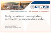 No-dig renovation of pressure pipelines, re-connection ... · No-dig renovation of pressure pipelines, re-connection techniques and case studies Firmino Pires Barbosa, Civil Eng.