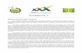 Newsletter No. 1 - ISSCT No. 1 Welcome to the XXX ISSCT Congress! The Argentine Association of Sugar Cane Technicians (SATCA) is pleased and honoured to invite all professional and