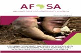 RESISTING CORPORATE TAKEOVER OF AFRICAN SEED …...summary report resisting corporate takeover of african seed systems and building farmer managed seed systems for food sovereignty