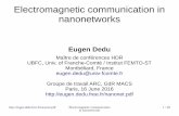 Electromagnetic communication in nanonetworkseugen.dedu.free.fr/publi/nanonet16.pdf · Electromagnetic communication in nanonetworks 1 / 28 Electromagnetic communication in nanonetworks