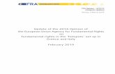 Update of the 2016 Opinion of the European Union Agency ... · FRA Opinion – 3/2019 [Hotspots Update] Vienna, 4 March 2019 Update of the 2016 Opinion of the European Union Agency