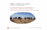 ARC resource pack Study material Critical issue module 7 ...Handout 1 Case studies 64 Handout 2 Advocacy task 64 Handout 3 Scenario 64 ... This module is one of the following series