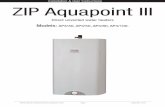 Installation & User Instructions ZIP Aquapoint III...Zip Aquapoint III, however, if you require any further information please call Zip customer service on 0845 6 005 005 / 0345 6