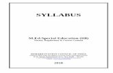 SYLLABUS - Rehabilitation Council of Indiarehabcouncil.nic.in/writereaddata/m_ed_hi_10.pdfSYLLABUS M.Ed.Special Education (HI) Norms, Regulations & Course Content REHABILITATION COUNCIL