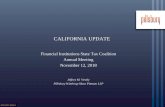 CALIFORNIA UPDATEAPPORTIONMENT/SALES FACTOR Broker-Dealer Activities If a broker-dealer is unitary with a bank should the broker-dealer’s gross receipts be included in the sales
