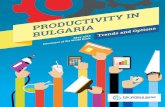 PRODUCTIVITY IN BULGARIA - World Bank€¦ · PRODUCTIVITY IN BULGARIA Trends and Options June 2015 Document of the World Bank