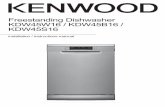 Freestanding Dishwasher KDW45W16 / KDW45B16 / KDW45S16 45cm... · 2018-09-10 · • Check that the detergent receptacle is empty after completion of the wash cycle. • Do not wash