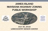 JAMES ISLAND MAYBANK HIGHWAY ZONING PUBLIC WORKSHOP€¦ · Maybank Highway on James Island In contrast to the Maybank Highway Corridor on Johns Island, there is existing development