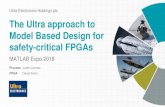 Ultra Electronics Holdings plc The Ultra approach to Model ...€¦ · Ultra Electronics Holdings plc The Ultra approach to Model Based Design for safety-critical FPGAs MATLAB Expo