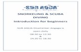 SNORKELING & SCUBA DIVING Introduction for beginners · Most people ind diving even easier than snorkeling, and we will always be there to help you. Fun! You will enjoy a unique feeling
