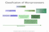 Classification of Microprocessors · • SPP (Special Purpose Processor) – ASIC (Application-Specific Integrated Circuit) – ASIP (Application-Specific Instruction-set Processor)