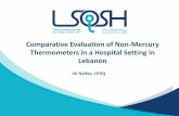Comparative Evaluation of Non-Mercury Thermometers in a ...lsqsh.org/images/Presentations/Comparative Evaluation of Non-Mer… · Comparative Evaluation of Non-Mercury Thermometers