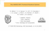 The HADES RPC Frontend Readout System · J. S. Lange (GSI) HADES RPC Frontend FAIR FEE Workshop, 11.-13.10.2005 3 The HADES Resistive Plate Chamber (RPC) Detector. •A rea 8 m2,