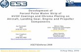 Development of HVOF Coatings and Chrome Plating on ... · HVOF Coatings and Chrome Plating on. Aircraft, Landing Gear, Engine and Propeller Components . Westin Westminster Hotel,