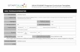 2014 STUDENT Program Curriculum Template · 2014 STUDENT Program Curriculum Template For step-by-step help in completing this document, please see the accompanying guide. BASIC PROGRAM