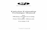 Emission Estimation Technique Manualnpi.gov.au/sites/€¦ · Emission Estimation Technique Manual for Mining and Processing of Non-Metallic Minerals Version 2.0. Mining and Processing